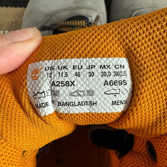 Timberland Mt. Maddsen Mid Waterproof Hiking Boot Men 12 Gray Lace Up Gorpcore - Picture 5 of 10